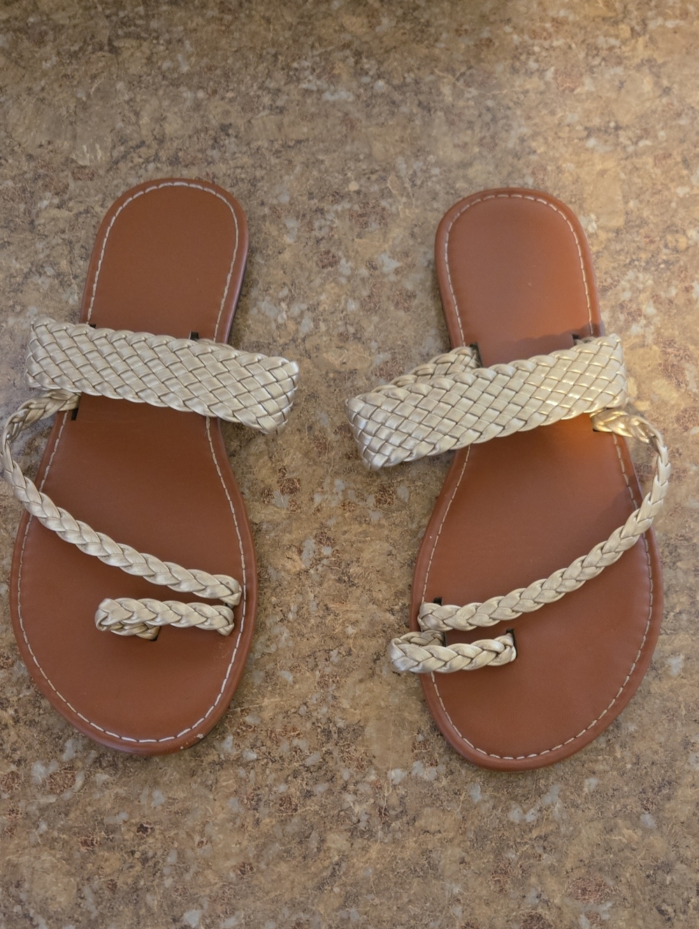 Braided Strap Slide Sandals